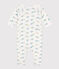 Pyjama bébé en coton dinosaures blanc MARSHMALLOW/blanc MULTICO