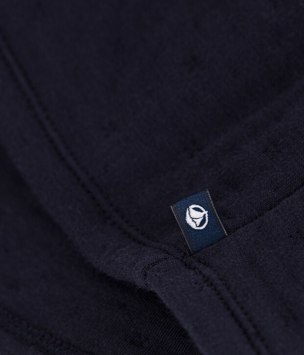 Robe manches longues en tubique matelass&eacute; b&eacute;b&eacute; bleu marine