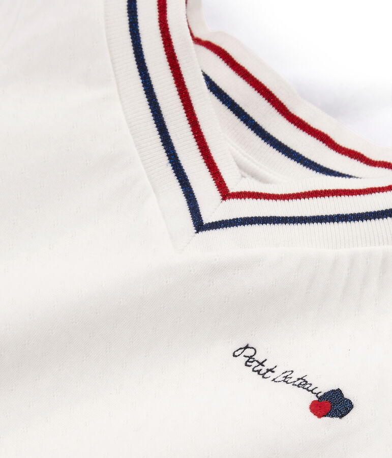 Top enfant fille blanc MARSHMALLOW