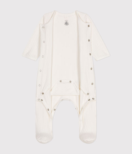 BODYJAMA UNISEX EN VELOURS blanc MARSHMALLOW