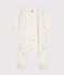 BODYJAMA UNISEX EN VELOURS blanc MARSHMALLOW