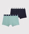 Lot de 2 boxers garçon en coton biologique et elasthanne variante 1