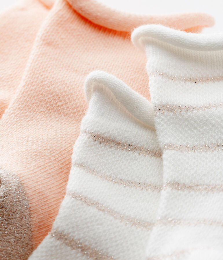 Lot de 2 paires de chaussettes l&eacute;g&egrave;res b&eacute;b&eacute; fille multicouleur