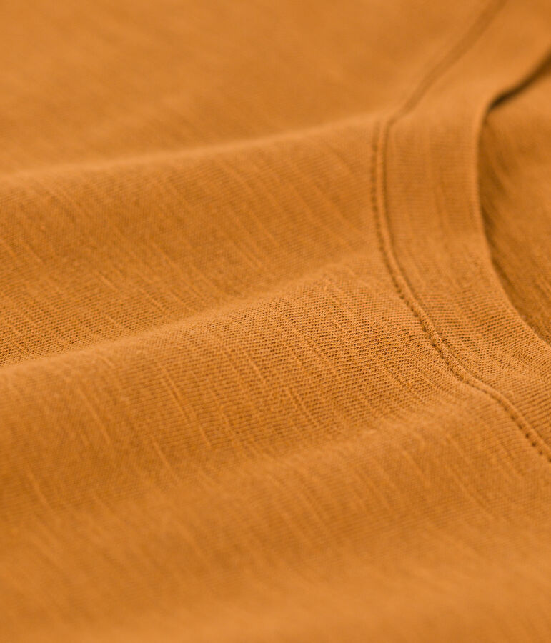 Tee-shirt LE DROIT col rond en coton Femme marron TOAST