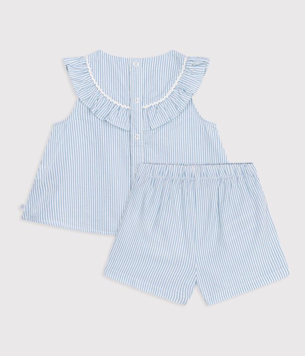 Ensemble cadeau b&eacute;b&eacute; en coton : ensemble 2 pi&egrave;ces multicouleur