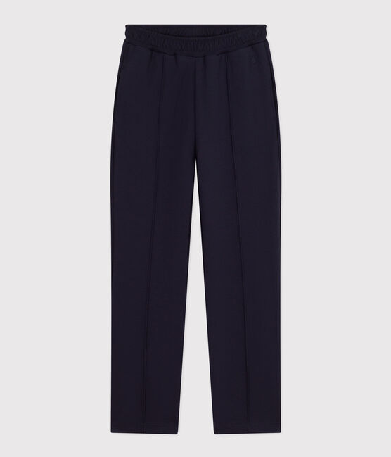 Pantalon en coton et élasthanne femme bleu SMOKING