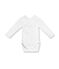 Body naissance manches longues bébé mixte en coton gratté blanc Ecume