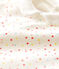 Dors-bien petits pois colorés bébé fille en velours blanc MARSHMALLOW/blanc MULTICO
