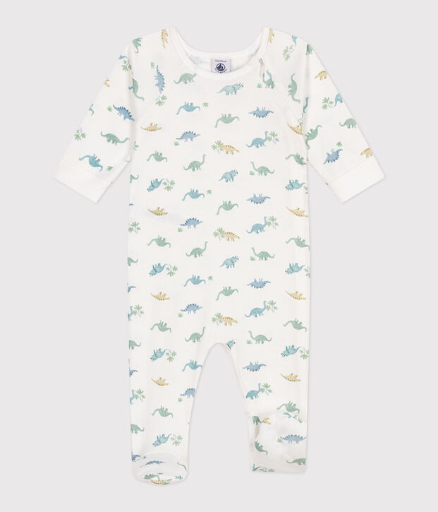 Pyjama b&eacute;b&eacute; en coton dinosaures blanc/multicouleur