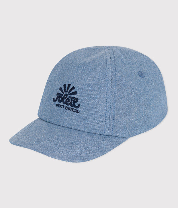 Casquette en denim bleu ciel b&eacute;b&eacute; bleu