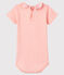 Body bébé fille à collerette rose PATIENCE/blanc MARSHMALLOW