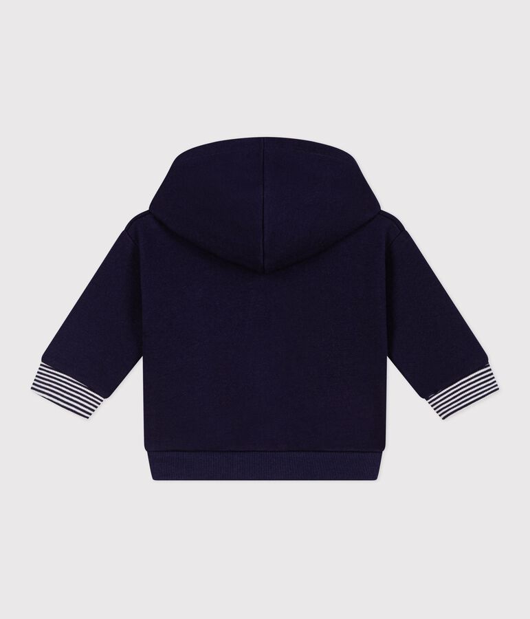 Sweatshirt &agrave; capuche b&eacute;b&eacute; en coton d&eacute;tails ray&eacute;s bleu SOIR