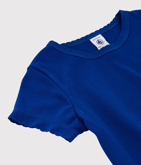 Tee-shirt iconique en coton enfant fille - garçon bleu SURF