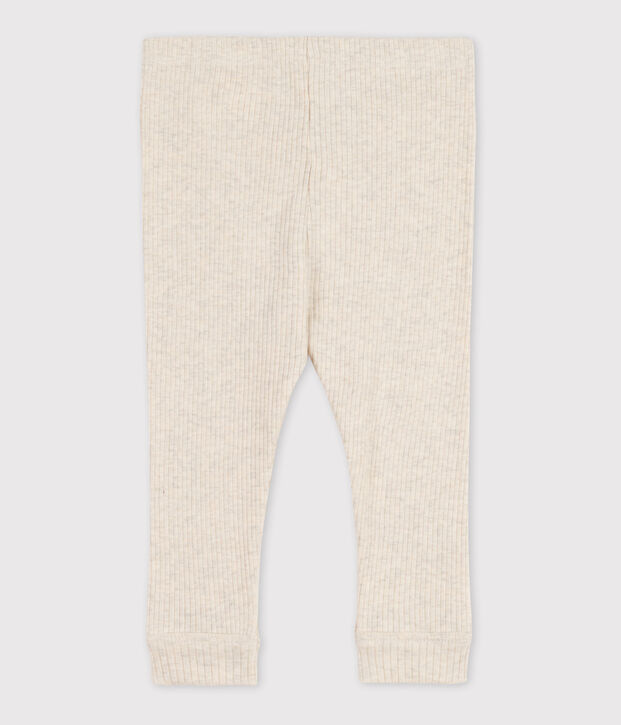 Legging b&eacute;b&eacute; en maille c&ocirc;tel&eacute;e beige chin&eacute;