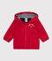 Coupe-vent chaud bébé en polyester recyclé rouge PEPS