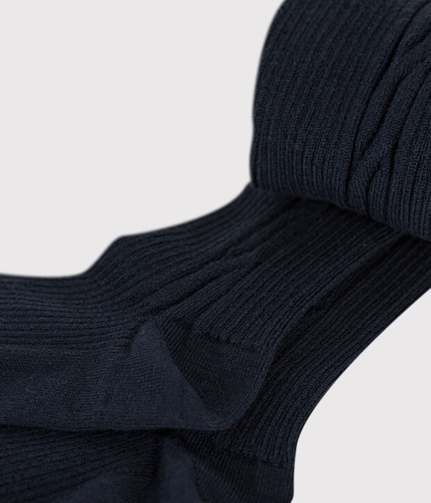 Collant chaud enfant fille bleu marine