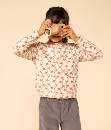 Cardigan imprimé en tubique matelassé enfant fille