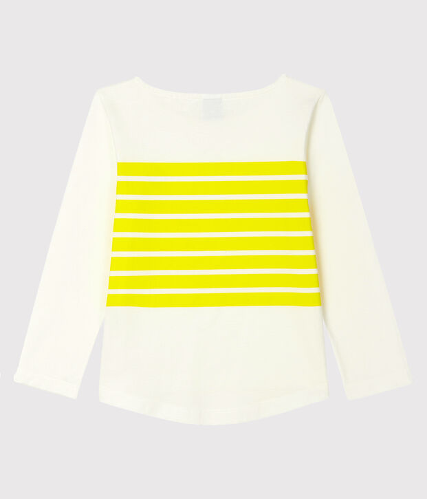 Tee-shirt enfant fille blanc/jaune
