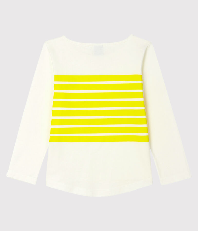 Tee-shirt enfant fille blanc/jaune