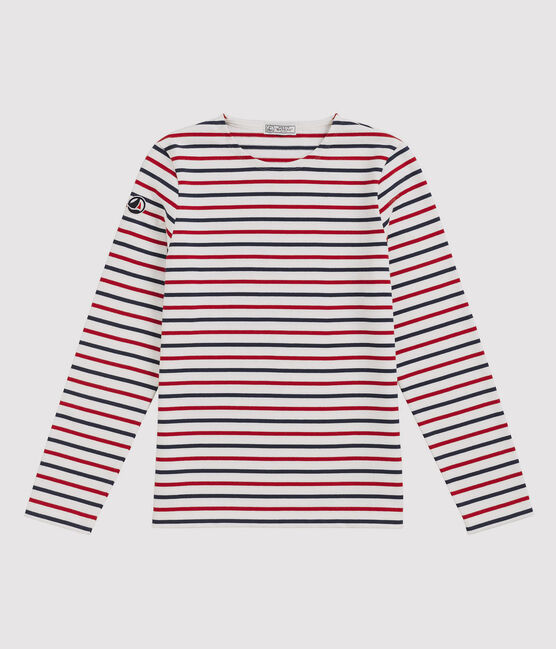 Marinière made in France Homme blanc MARSHMALLOW/bleu HADDOCK/ TERKUIT
