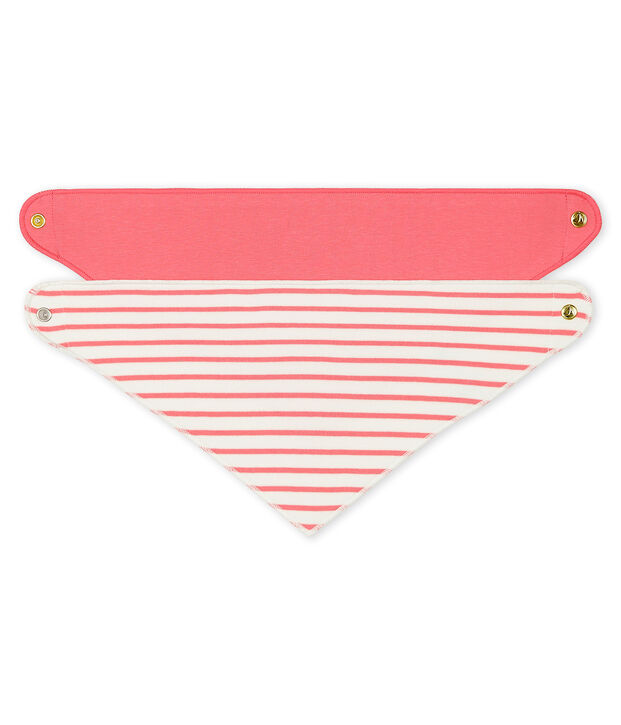 Lot de 2 bandanas-bavoirs b&eacute;b&eacute; fille multicouleur