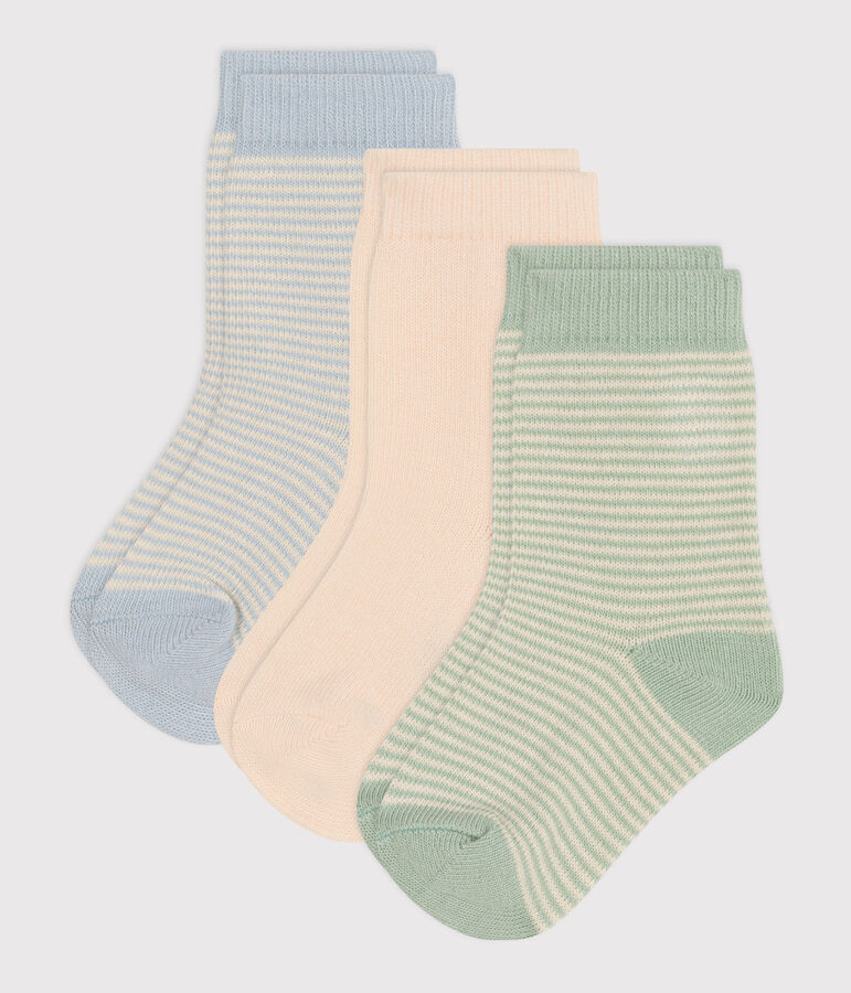 3 paires de chaussettes en coton milleraies b&eacute;b&eacute; variante 1