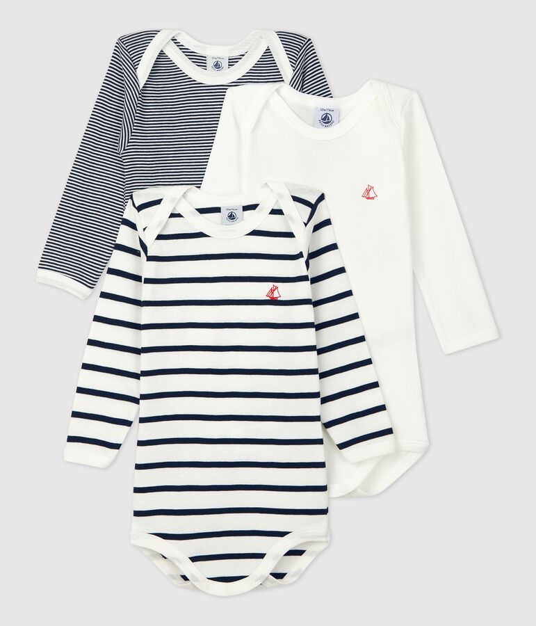 Lot de 3 bodies manches longues b&eacute;b&eacute; multicouleur