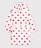 Peignoir cœur en éponge enfant blanc MARSHMALLOW/rouge TERKUIT