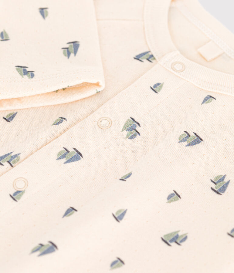 Combinaison longue en tubique b&eacute;b&eacute; blanc AVALANCHE/ MULTICO