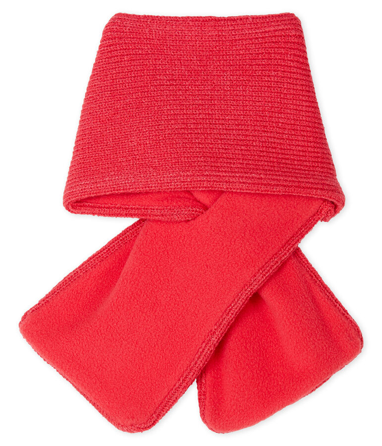 Echarpe b&eacute;b&eacute; fille doubl&eacute;e polaire rouge