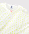 Pyjama à pois jaunes petite fille en coton blanc MARSHMALLOW/ SUNNY