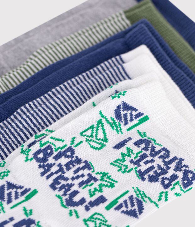 5 paires de chaussettes enfant en coton multicouleur