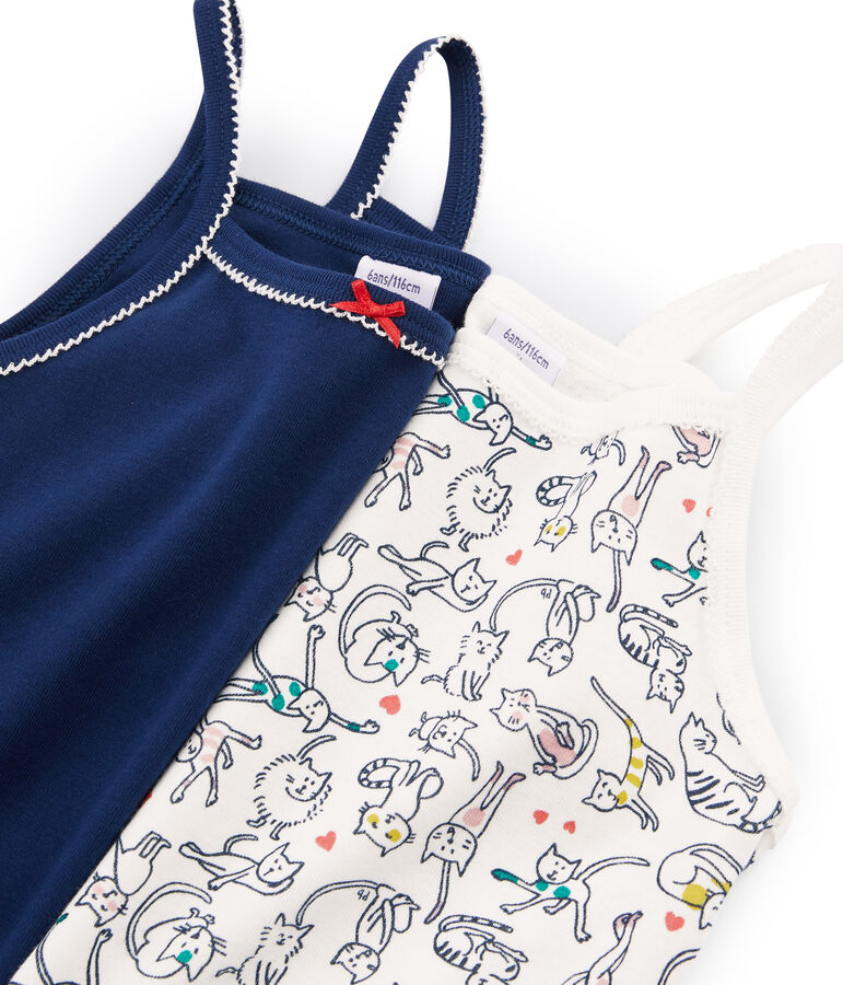 Duo de chemises &agrave; bretelles petite fille multicouleur