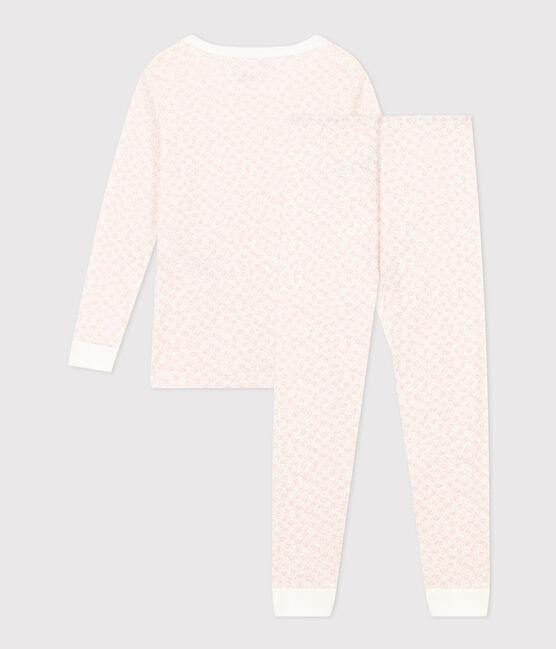 Pyjama ajusté en coton imprimé fleur enfant MARSHMALLOW/ PANTY