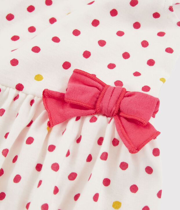 Robe enfant fille blanc/multicouleur