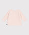 Cardigan bébé tricot point mousse en coton rose FLEUR
