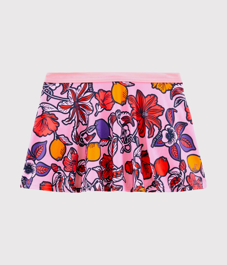 Jupe de plage UPF 50+ enfant fille rose/multicouleur