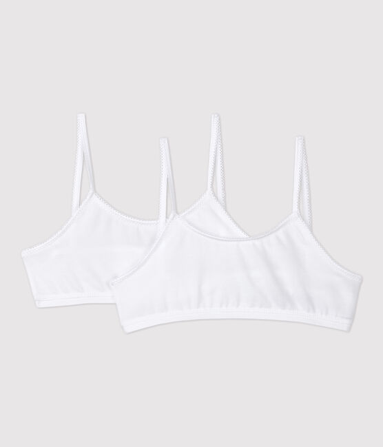 Lot de 2 brassières blanches petite fille variante 1
