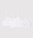 Lot de 2 brassières blanches petite fille