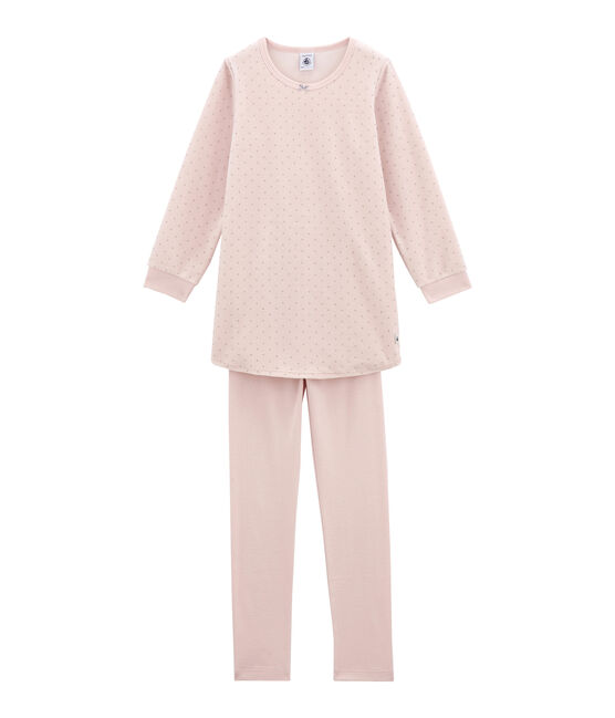 Chemise de nuit petite fille, avec legging rose JOLI/gris CONCRETE