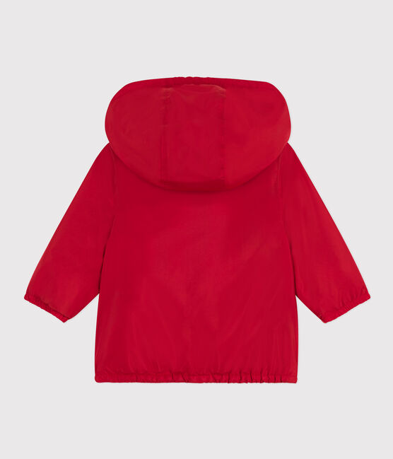 Coupe-vent chaud bébé en polyester recyclé rouge PEPS