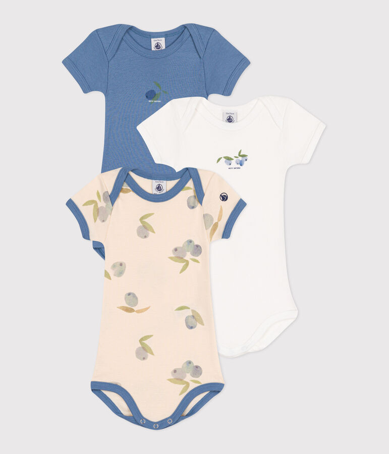Lot de 3 bodies manches courtes en coton b&eacute;b&eacute; variante 5