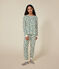 Pyjama en coton imprimé sapin de Noël femme blanc AVALANCHE/ MULTICO