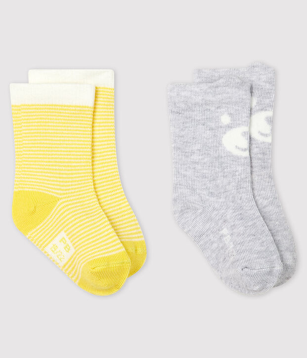Lot de 2 chaussettes &agrave; motif b&eacute;b&eacute; gar&ccedil;on multicouleur