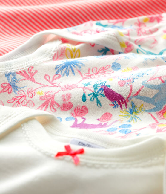 Lot de 3 bodies manches courtes fantaisie bébé fille variante 1