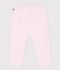 Pantalon de jogging b&eacute;b&eacute; en coton uni rose clair