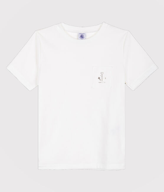 Tee shirt sérigraphié enfant fille blanc ECUME