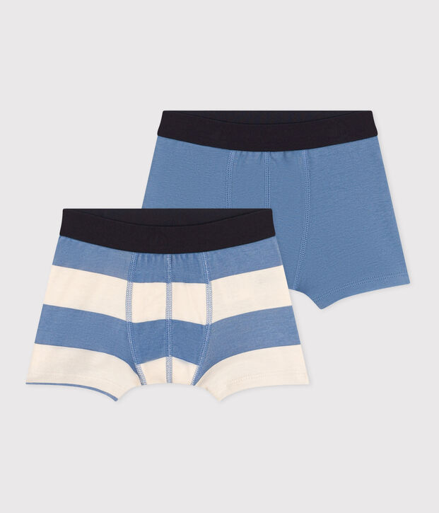 Lot de 2 boxers enfant en coton imprim&eacute; multicouleur