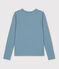 Tee-shirt L'ICONIQUE chaud col rond en coton Femme bleu ROVER