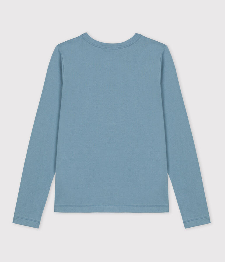 Tee-shirt L'ICONIQUE chaud col rond en coton Femme bleu ROVER